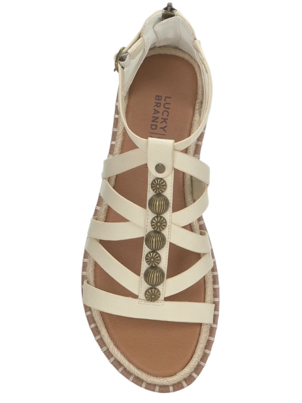 Lucky Brand Women's Korina Embellished Strappy Gladiator Flat Sandals 5M New - Picture 5 of 13